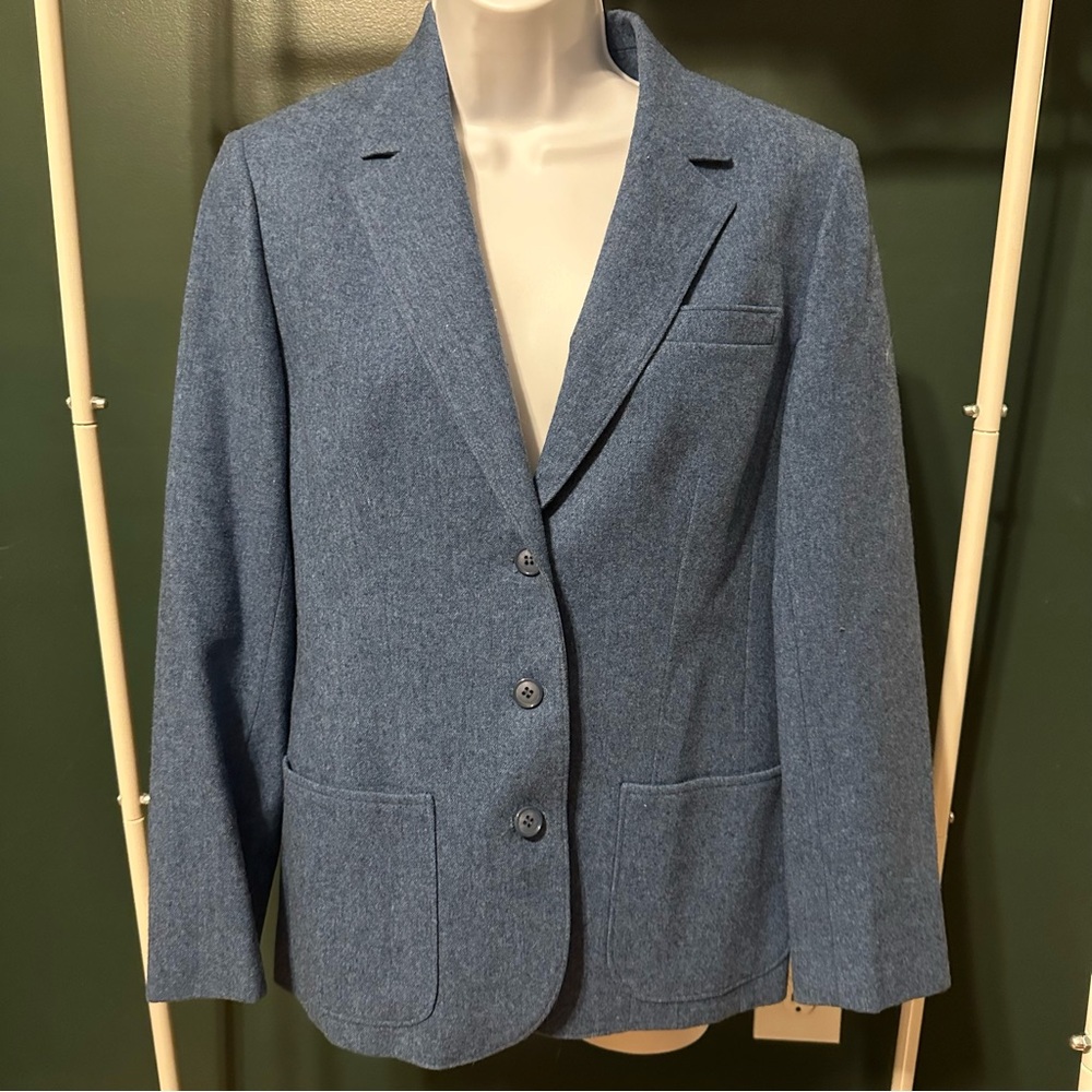 Pendleton Blue Wool Blazer - image 1